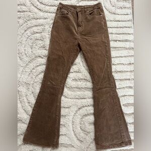 Brown Corduroy Flare Pants  fit sz 5 & 7 stretchy